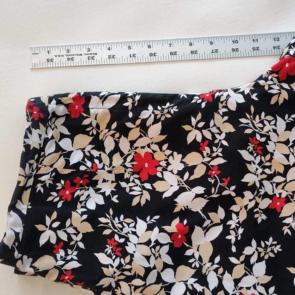 Requirements Capris 14 Spring Summer Bold Floral Pattern Cotton Blend Mid Rise - Picture 7 of 12